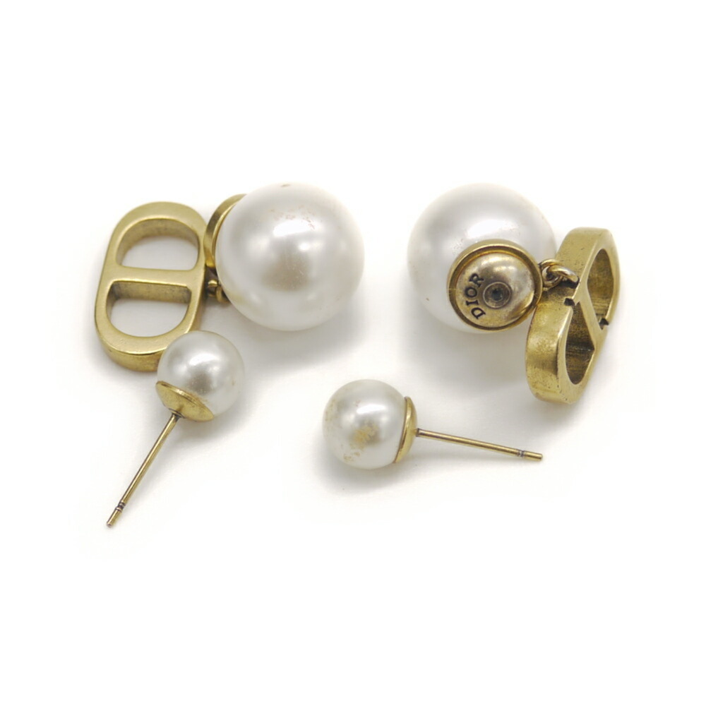 Christian Dior Tribal Earrings with Resin Pearls - Picture 2 of 4